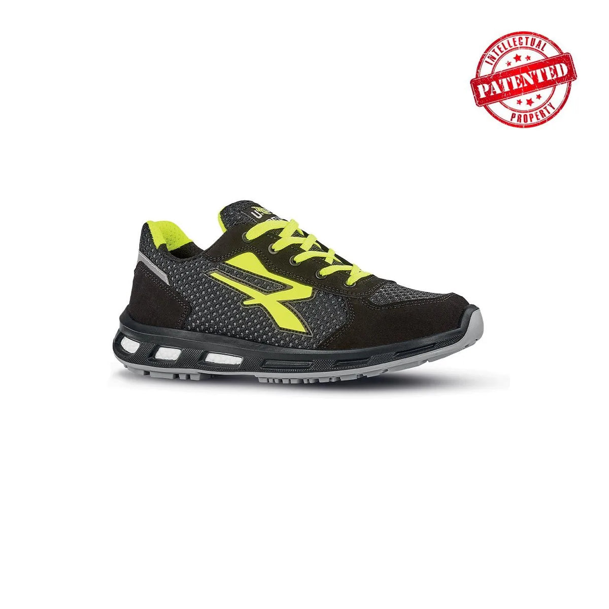 Scarpe da lavoro basse U-Power ASHER o ESD O1 FO SR Black/Yellow Fluo