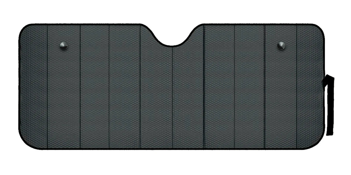 Scudo termico per parabrezza - Nero opaco - M - 61x147 cm — massima protezione dal sole per il cruscotto, volante, sedili ed…