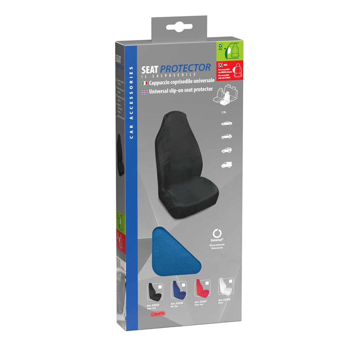 La confezione di Seat Protector, il salvasedile universale