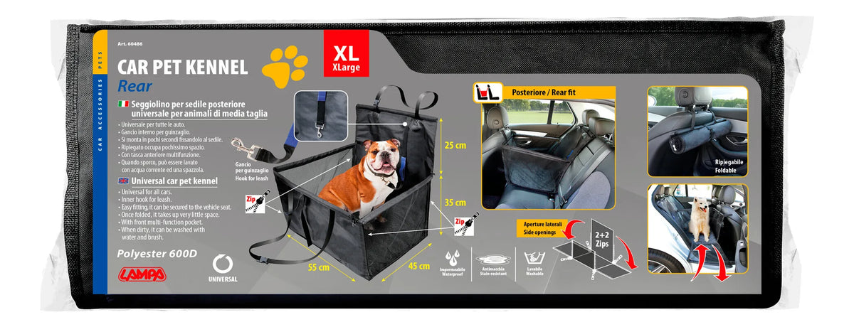 La confezione di Seggiolino per animali, sedile posteriore