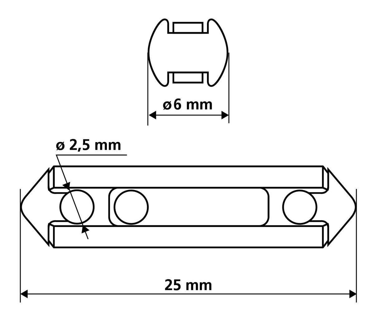 Disegno tecnico quotato di Set 10 fusibili assortiti, 12/32V, con le misure