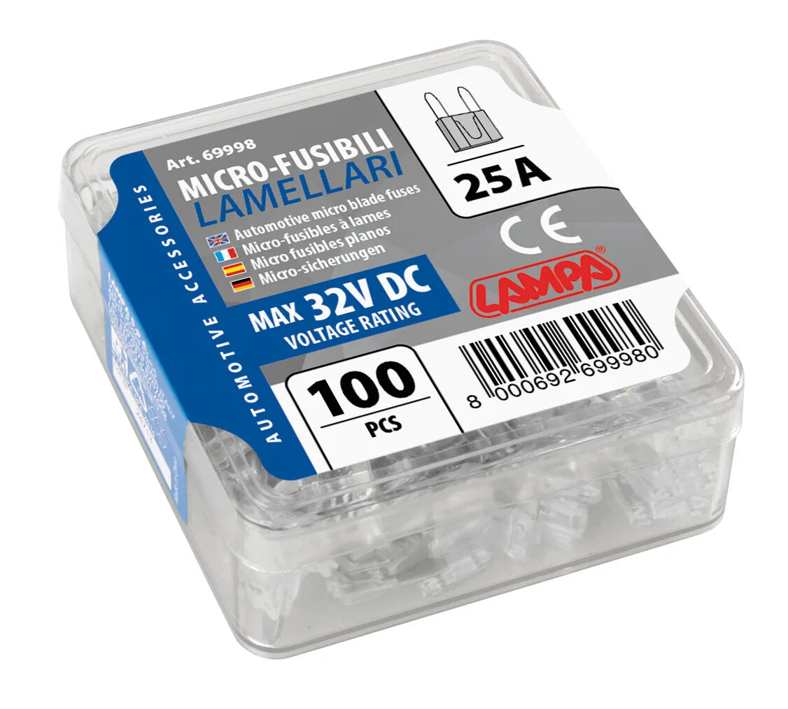 La confezione di Set 100 micro fusibili lamellari, 12/32V, vista 6