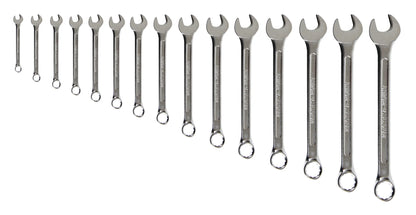 Set 15 chiavi combinate — misure: 6-7-8-9-10-11-12-13-14-15-17-19-21-22-23