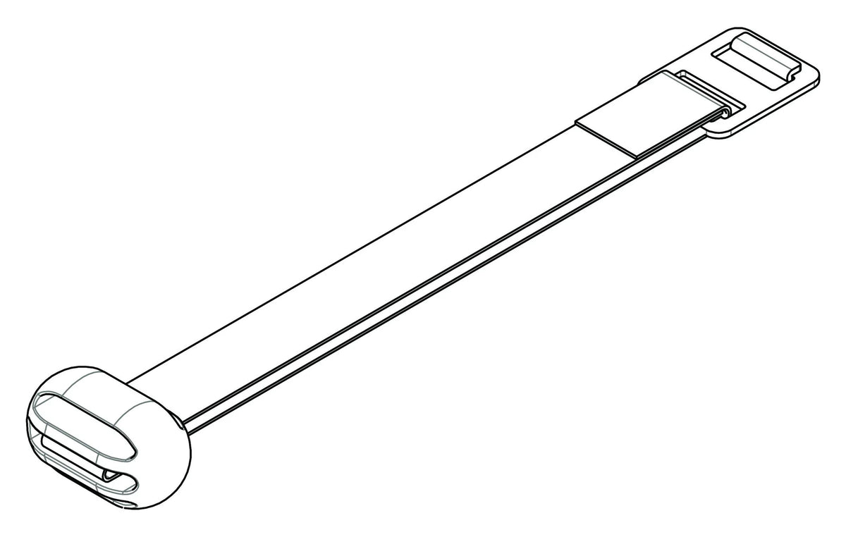 Disegno tecnico quotato di Set 2 adattatori a doppia azione per portellone in vetro, con le misure