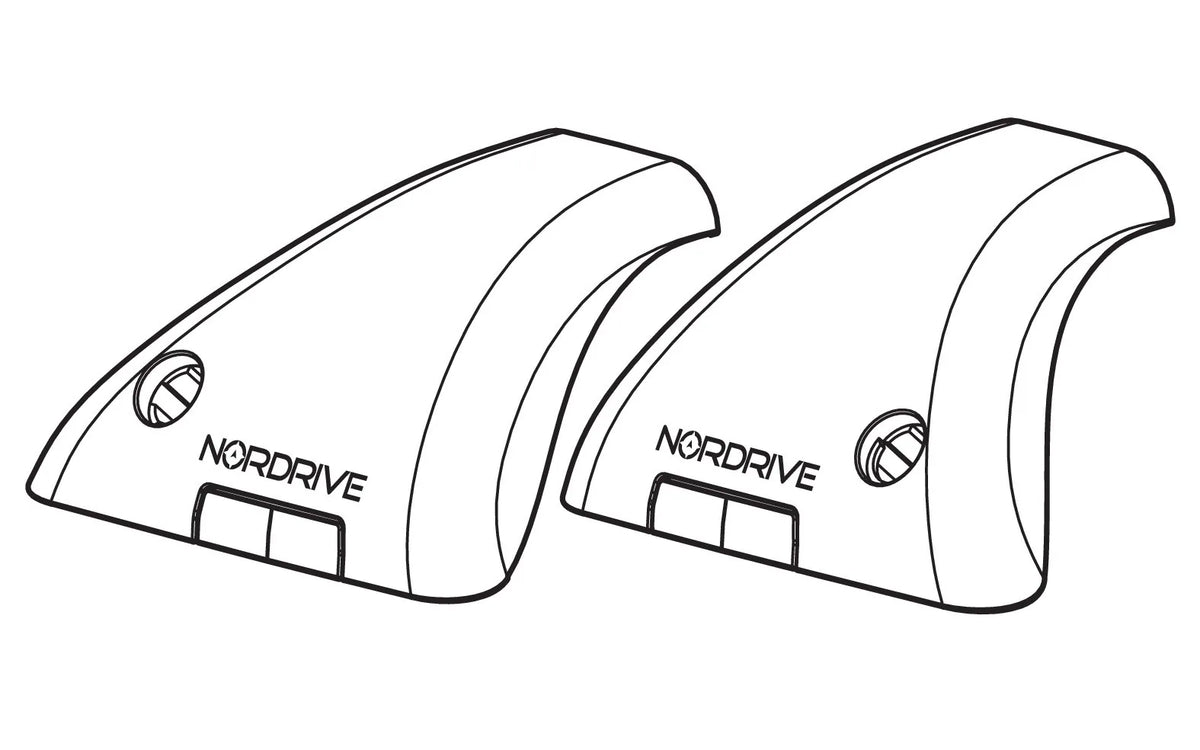 Disegno tecnico quotato di Set 2 cover (destra e sinistra), con le misure