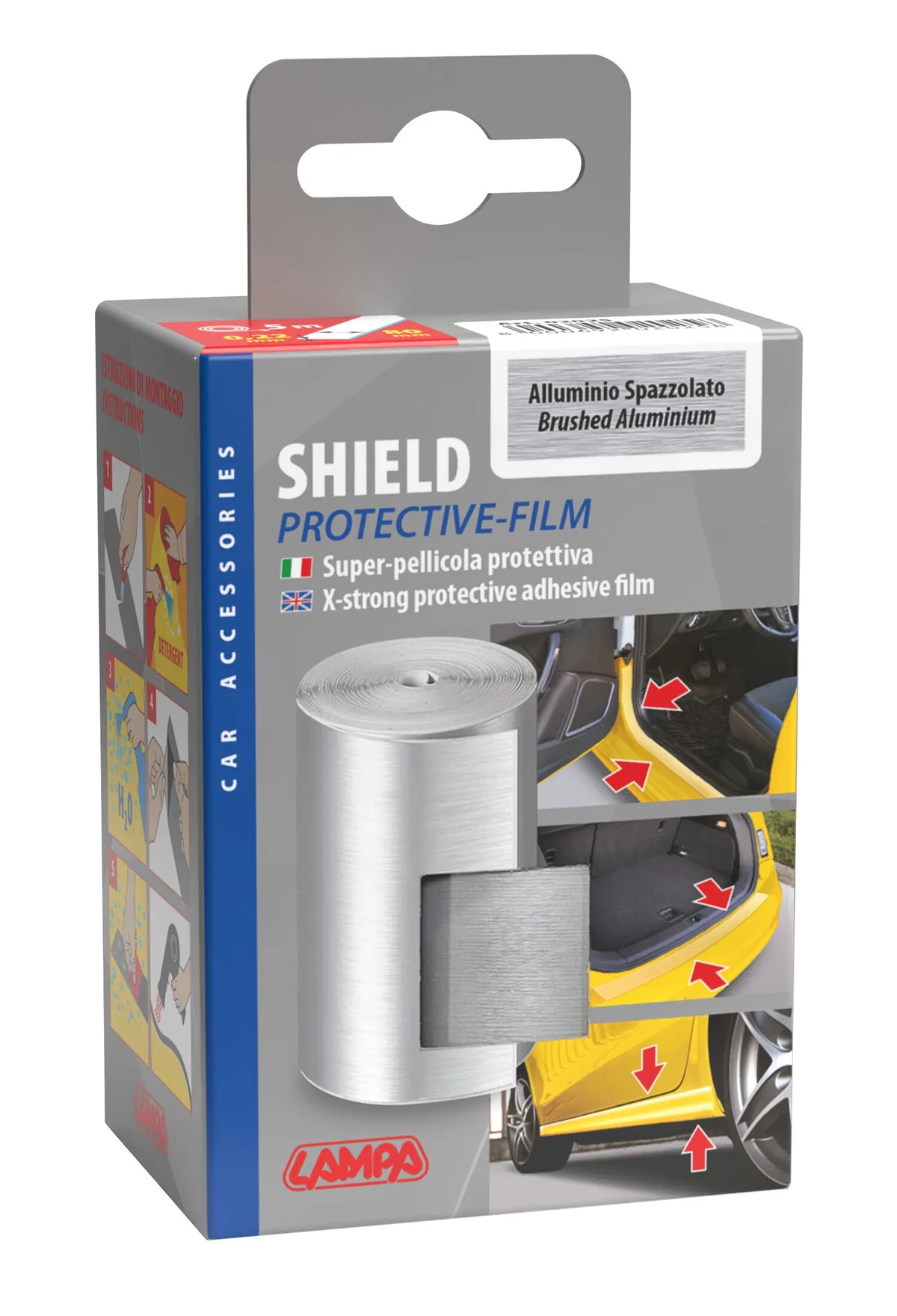 La confezione di Shield, super-pellicola protettiva adesiva