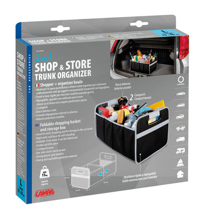 La confezione di Shop & Store, organizer baule pieghevole