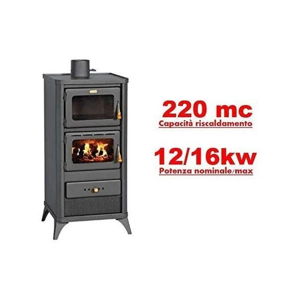 Stufa a legna con forno mod. fime 12/16kw