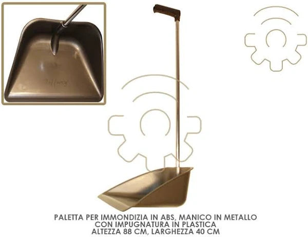 Paletta alzapolvere 'tiffany' in polipropilene - manico metallo   