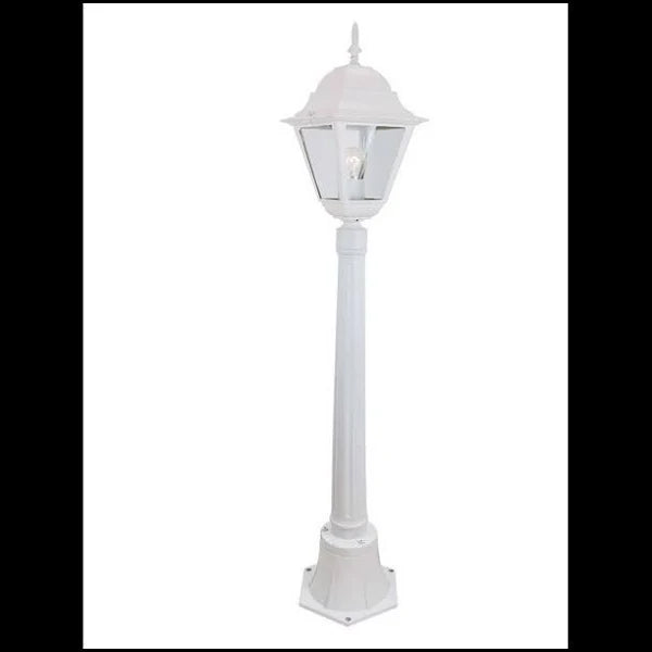 Lampione a 1 luce - mod. New York - cm h110 - colore bianco 