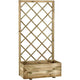 Fioriera in legno con griglia malika cm.43x80x180h