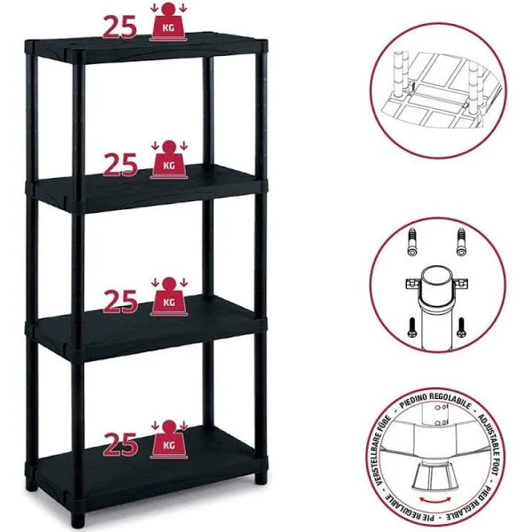 Terry KIT  Scaffale 4Piani        H.132Xl.60Xp.30