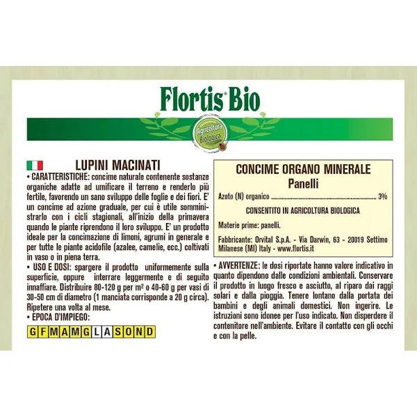 Concime a scaglie "Lupini Macinati" - gr. 800 FLORTIS   