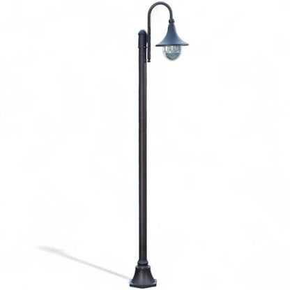 Lampione su palo - mod. Parigi - 100w - ip44 - cm 230h - colore nero