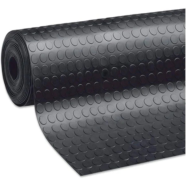 PAVIMENTO PVC BULLONATO Bolflex in pvc pesante - Nero  - rotolo da 25 mt