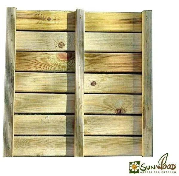 Pedana doccia giardino in pino impregnato - cm.50x50x3,2  