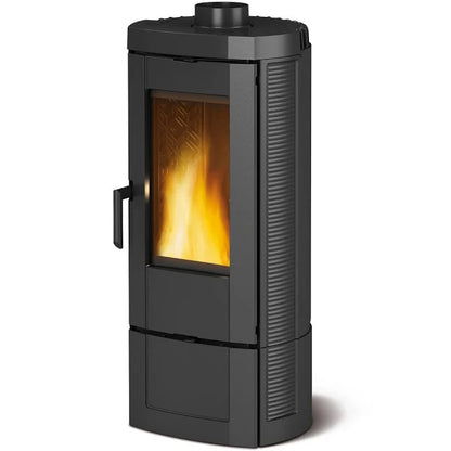 Stufa A Legna Candy 4.0 6,2 Kw Nero Antracite (Conto Termico) - misure cm.40,4x39,7x89,0h. - peso Kg.85