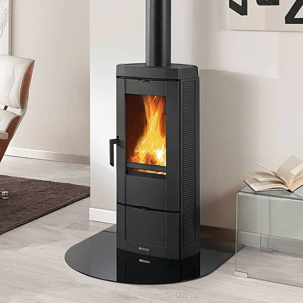 Stufa A Legna Candy 4.0 6,2 Kw Nero Antracite (Conto Termico) - misure cm.40,4x39,7x89,0h. - peso Kg.85