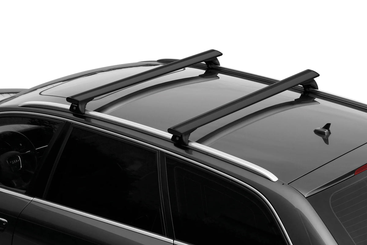 Silenzio Black In-Rail, set completo barre portatutto in montato sul veicolo