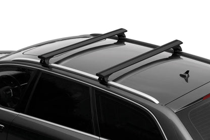 Silenzio Black In-Rail, set completo barre portatutto in montato sul veicolo, vista 2