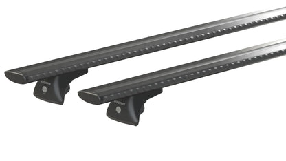 Silenzio Black In-Rail, set completo barre portatutto in su fondo bianco, vista 4