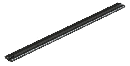 Silenzio CX Black, barra portatutto in alluminio — profilo frontale in gomma studiato per una massima silenziosità
