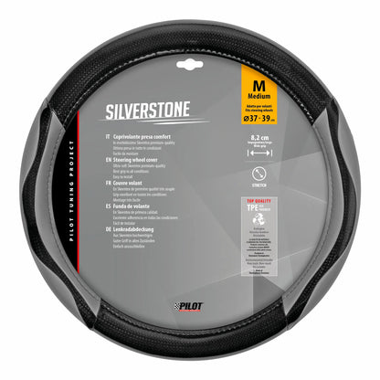 Silverstone, coprivolante in Skeentex - M - Ø 37/39 cm — ottima presa in tutte le condizioni
