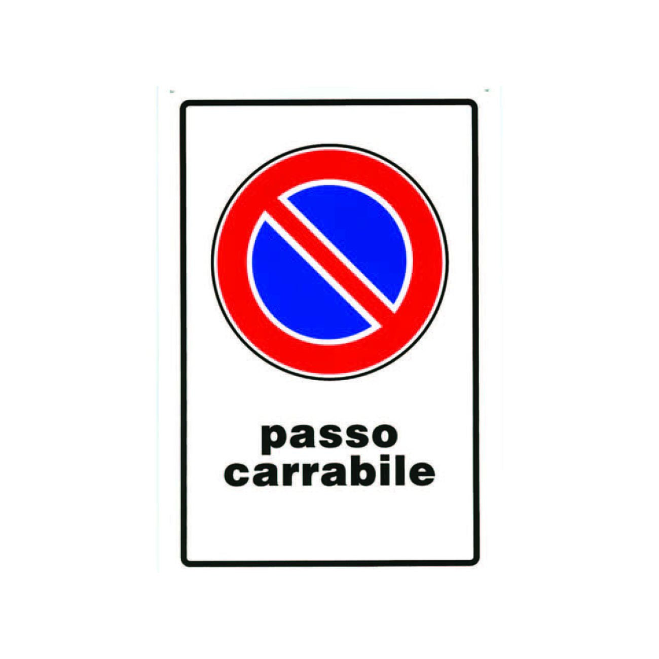 Cartello passo carrabile - cm.20x30h. - 10 pz