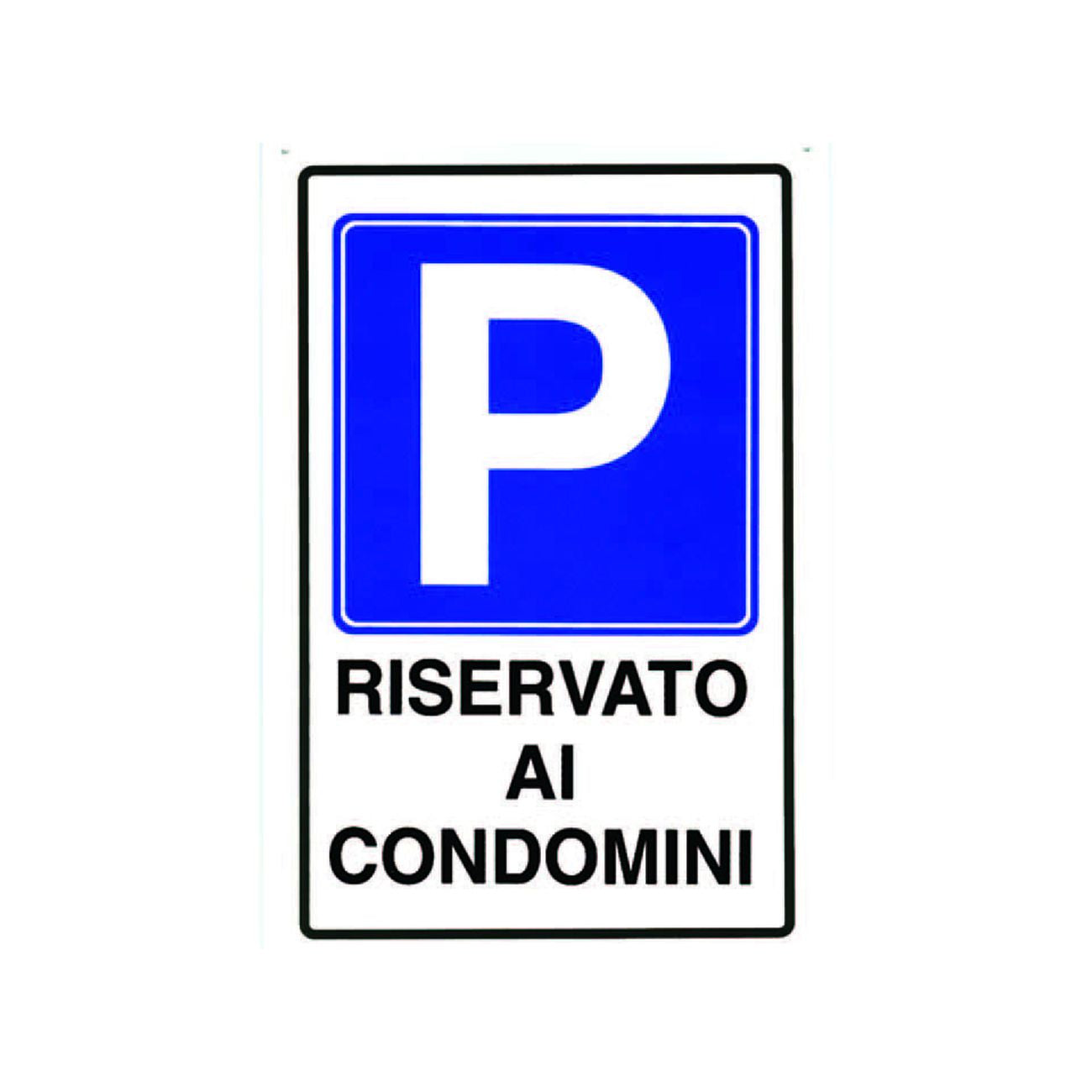 Cartello pargheggio riservato ai condomini - cm.20x30h. - 10 pz