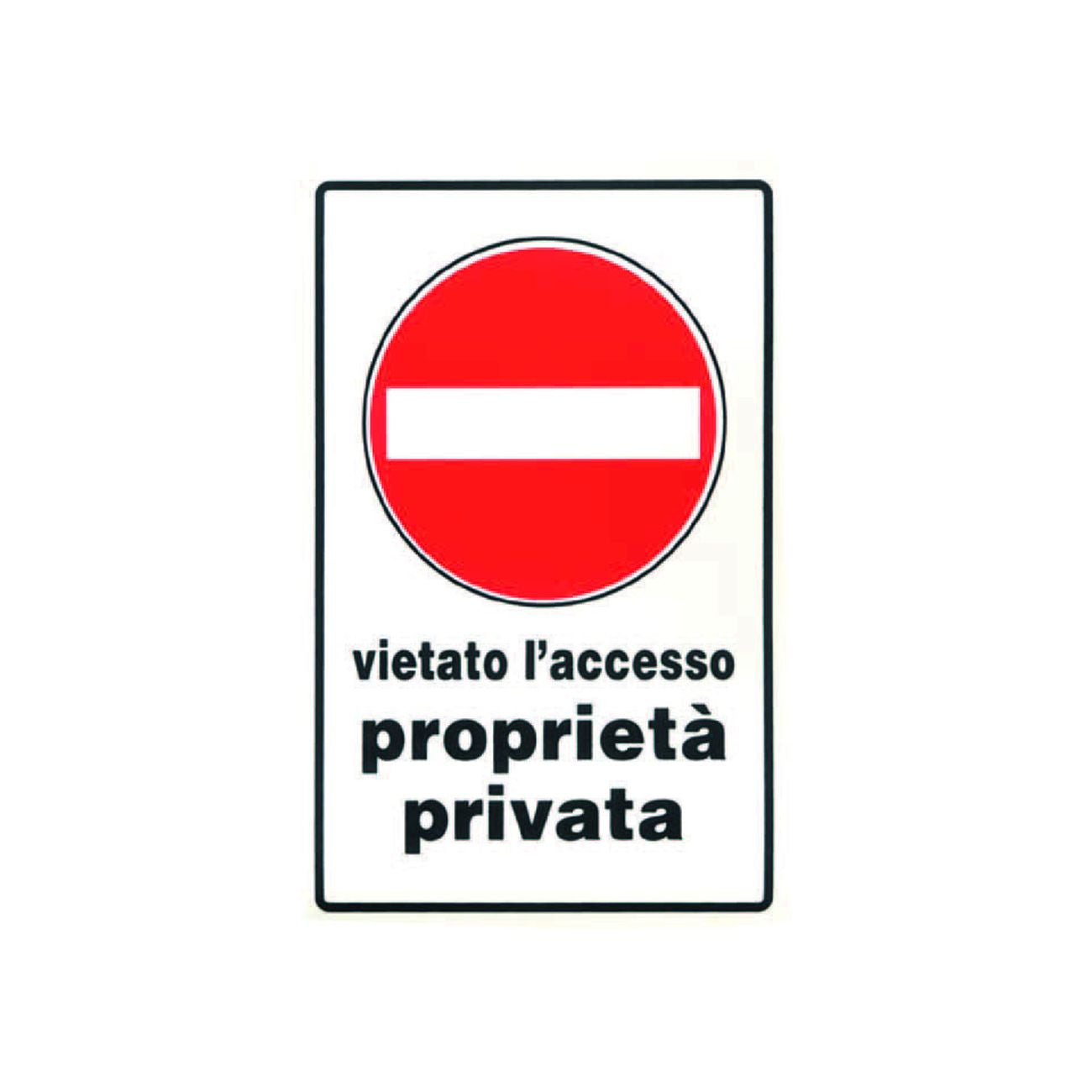 Cartello vietato l'accesso proprieta' privata - mm.20x30h. - 10 pz