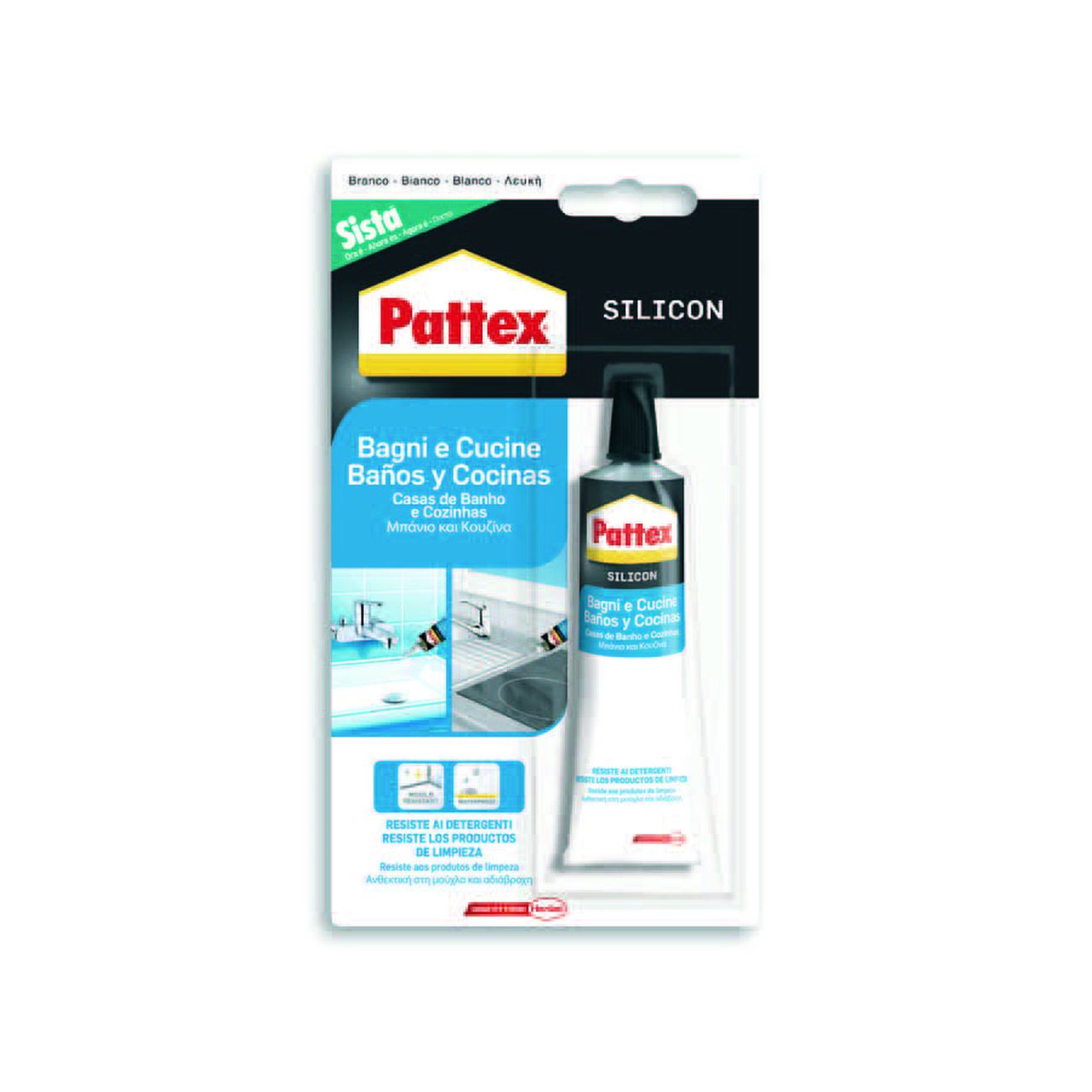 Pattex silicone sista silicon 5 bianco - ml.50 - 12 bl