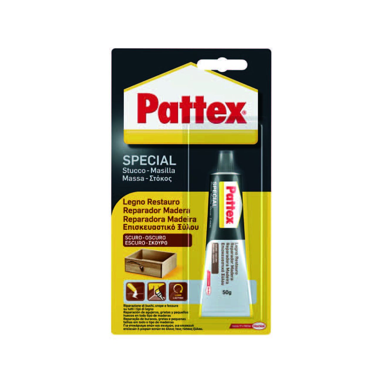 Pattex legno restauro scuro - gr.50 - 2 bl