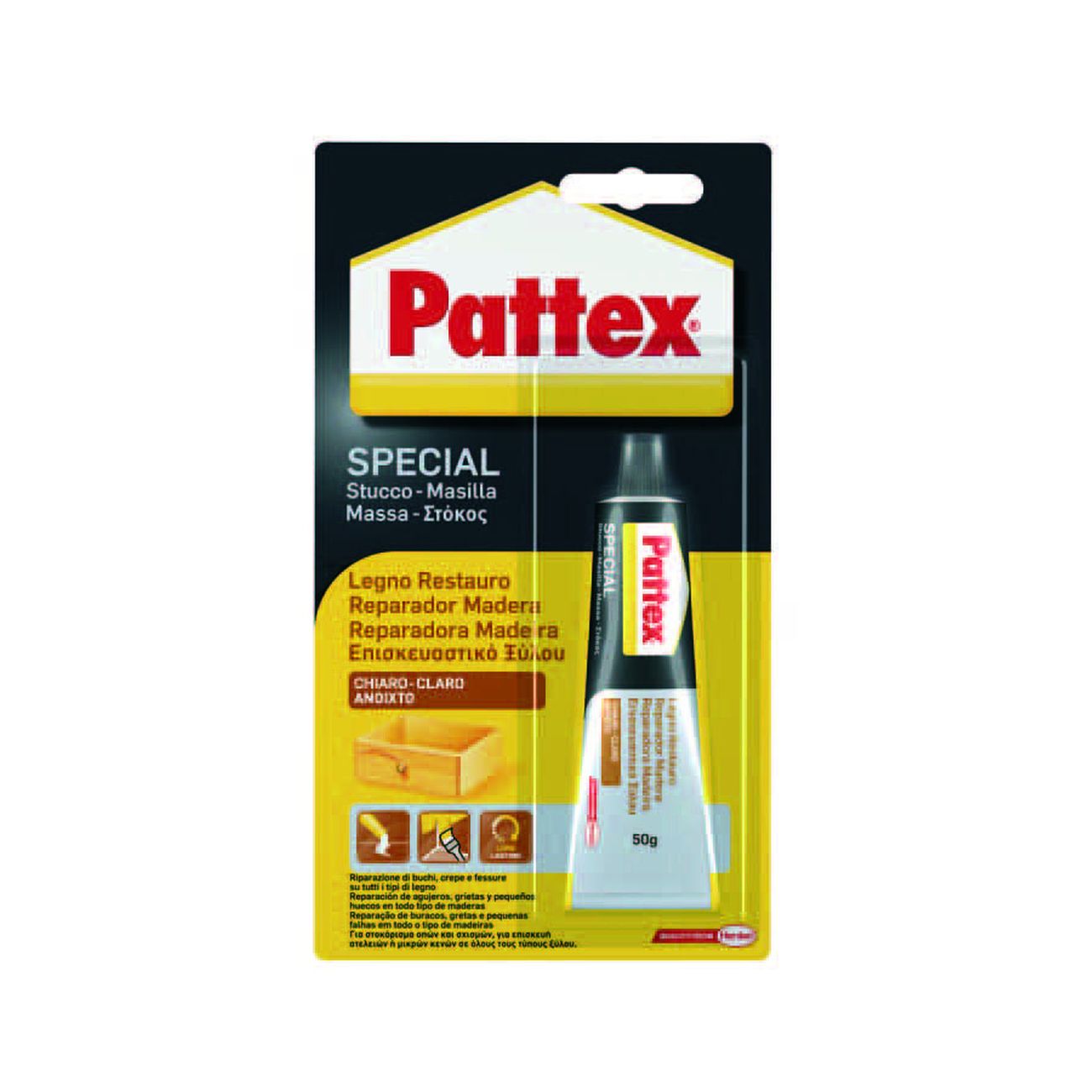 Pattex legno restauro chiaro - gr.50 - 6 bl