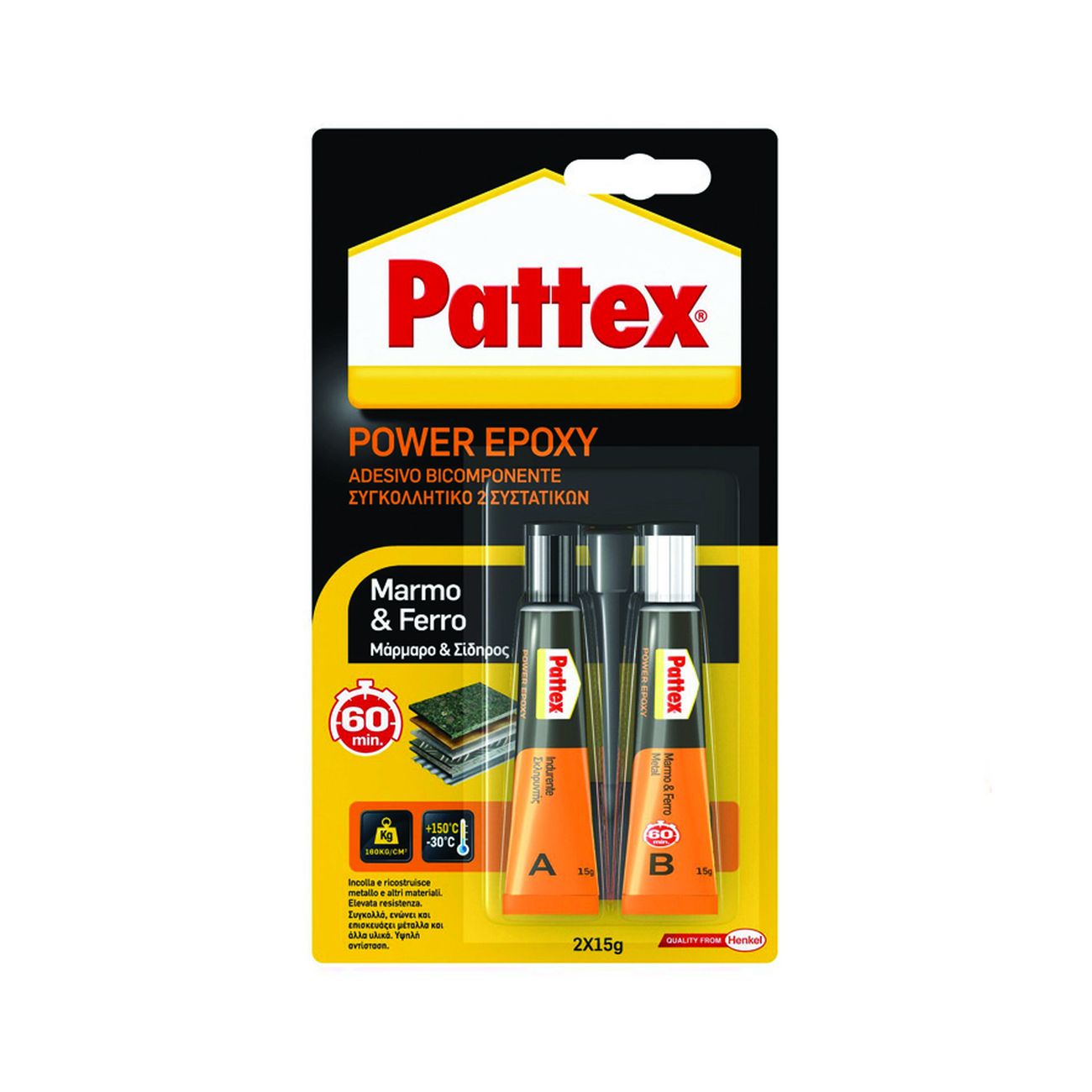 Pattex marmo e ferro bicomponente - gr.30 - 6 bl