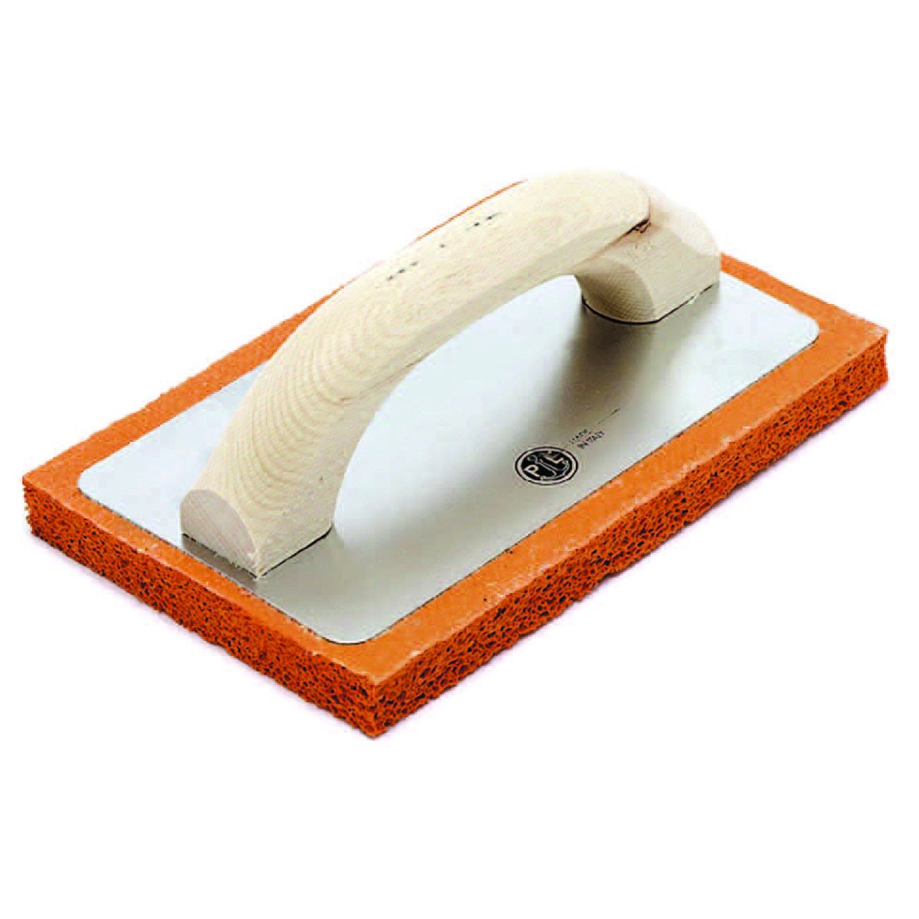 Frattone in spugna arancio manico legno art.820