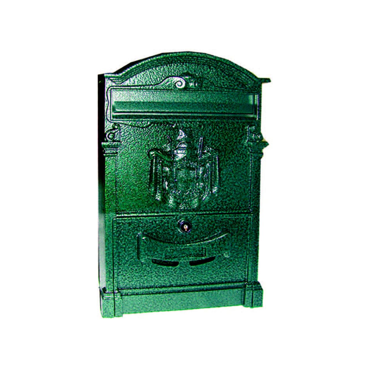 Cassetta postale in alluminio per esterni residence verde - cm.25x9x41h. colore verde anticato