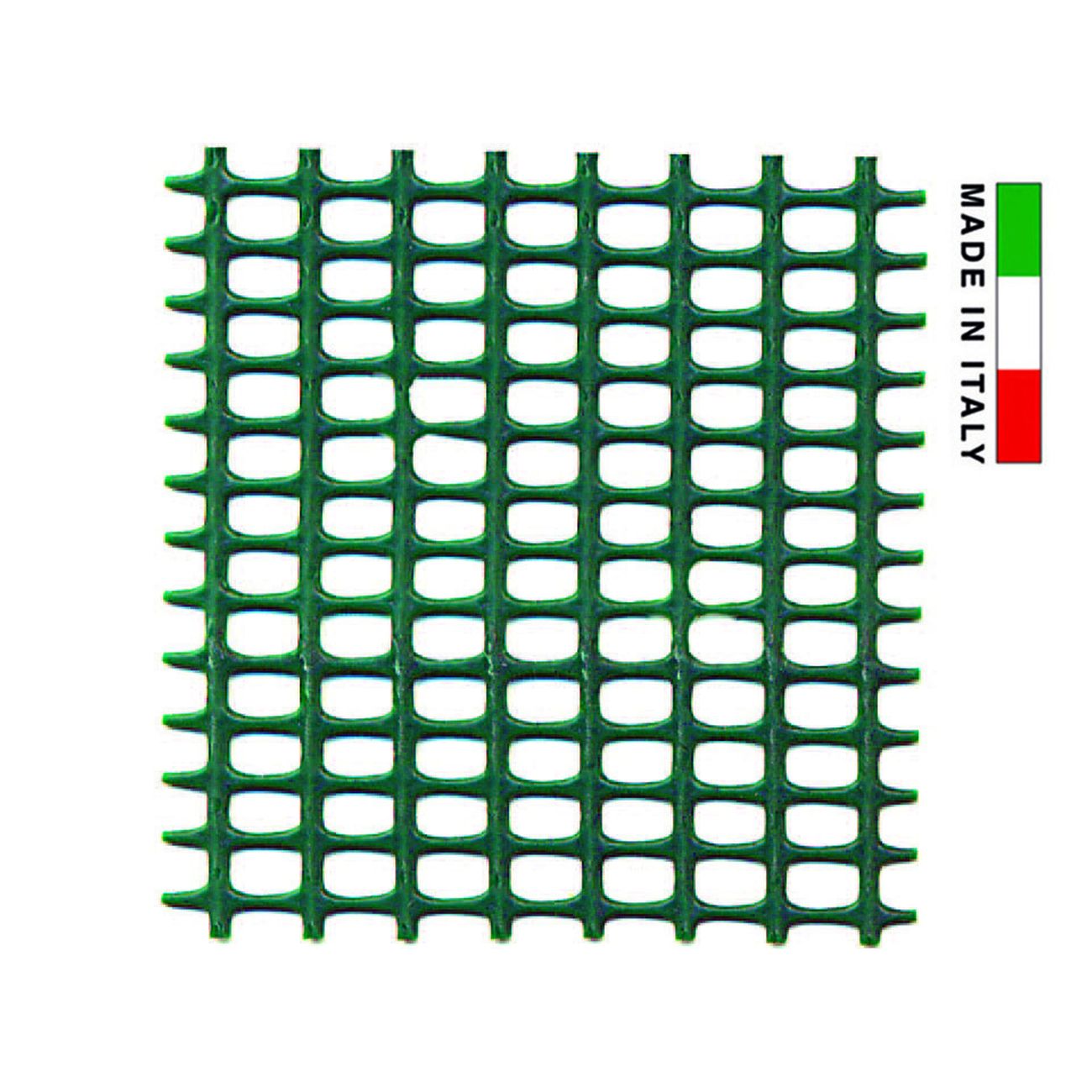 Rete in plastica quadretta verde mm.5x5 - maglia mm.5x5, altezza cm.100