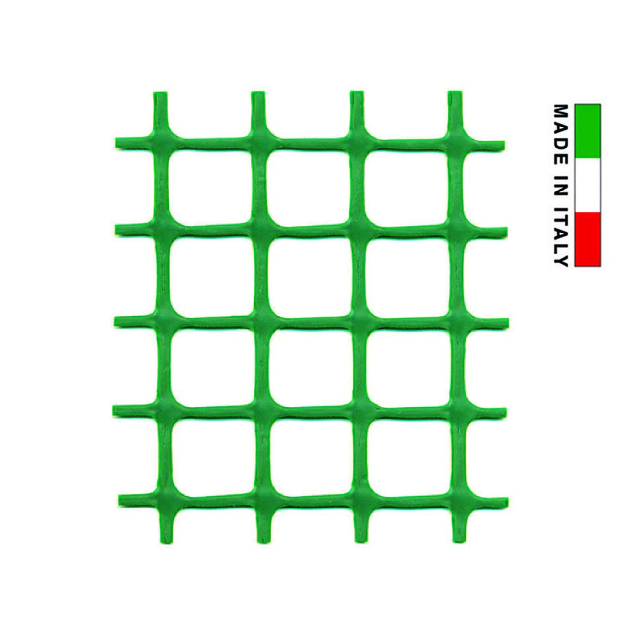 Rete in plastica quadra verde mm.20x20 - maglia mm.20x20, altezza cm.100