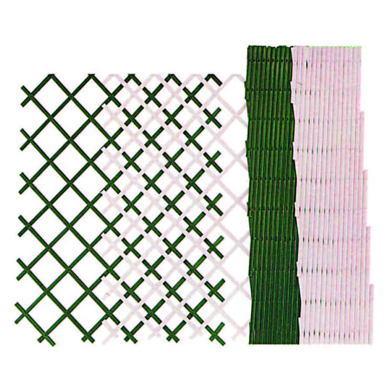 Tralicci In Plastica Per Rampicanti - colore verde - mt.1x1 - 5 pz