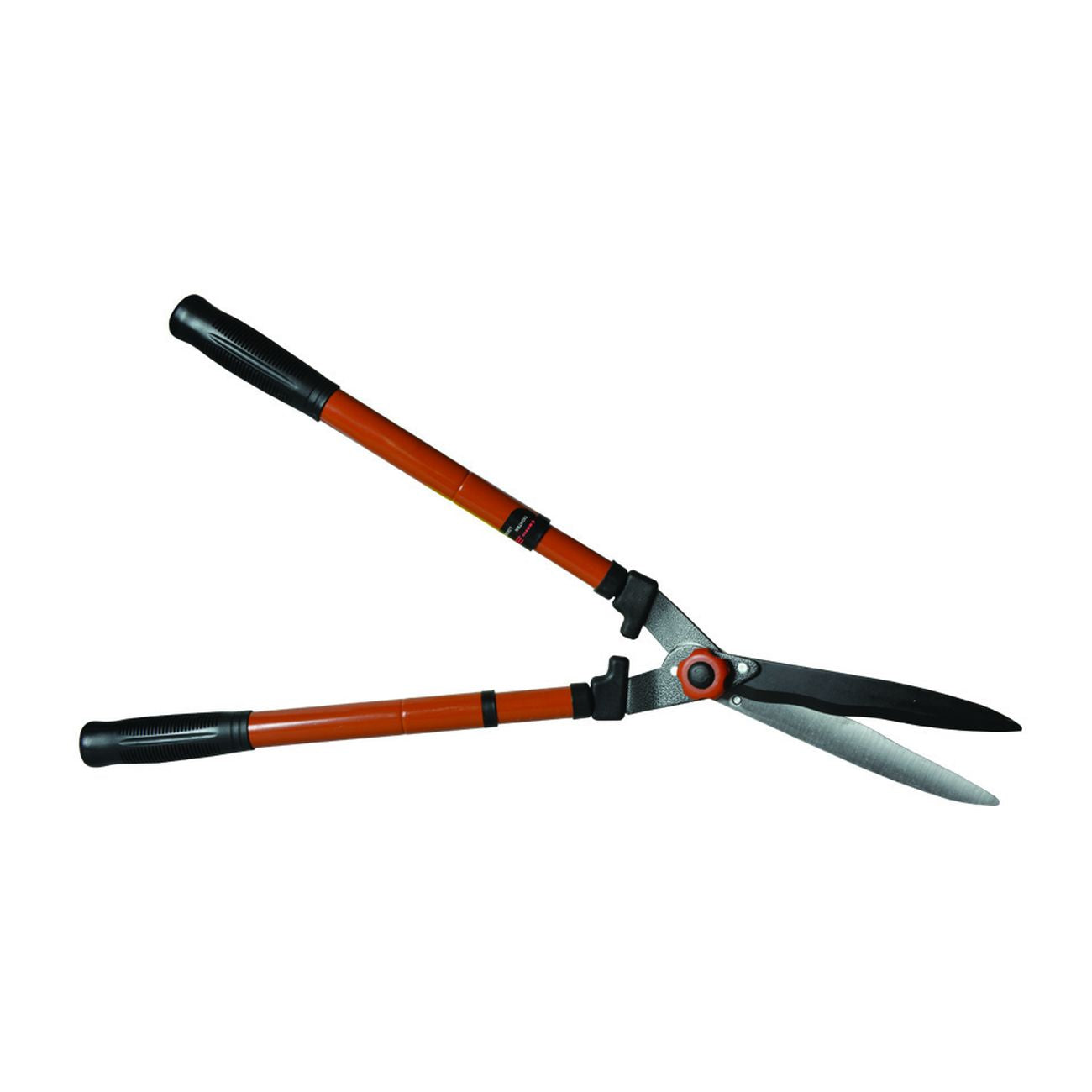 Forbice tagliasiepi con lame ondulate manici telescopici impugn. nylon - lunghezza totale estesa cm.85