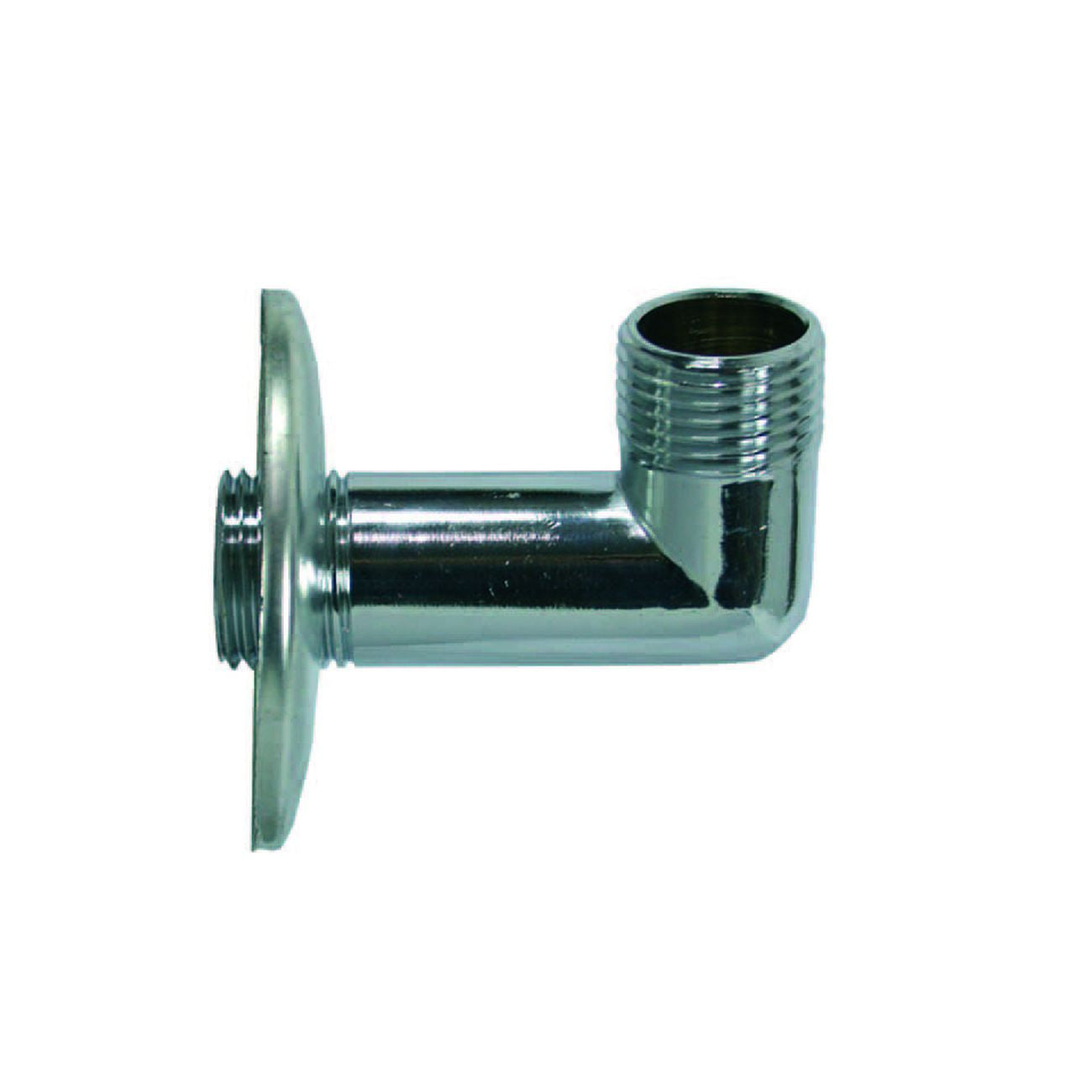 Gomito con rosone inox - mm 1/2 - 4 pz