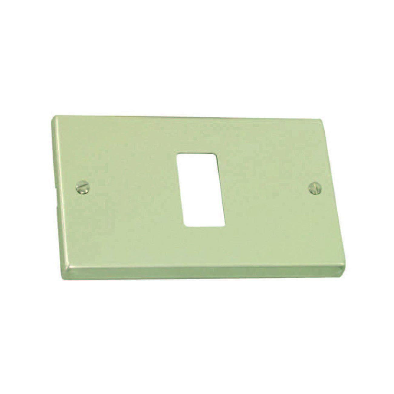 Placca 1 posto in alluminio paglierino - mm.115x80h. - 10 pz