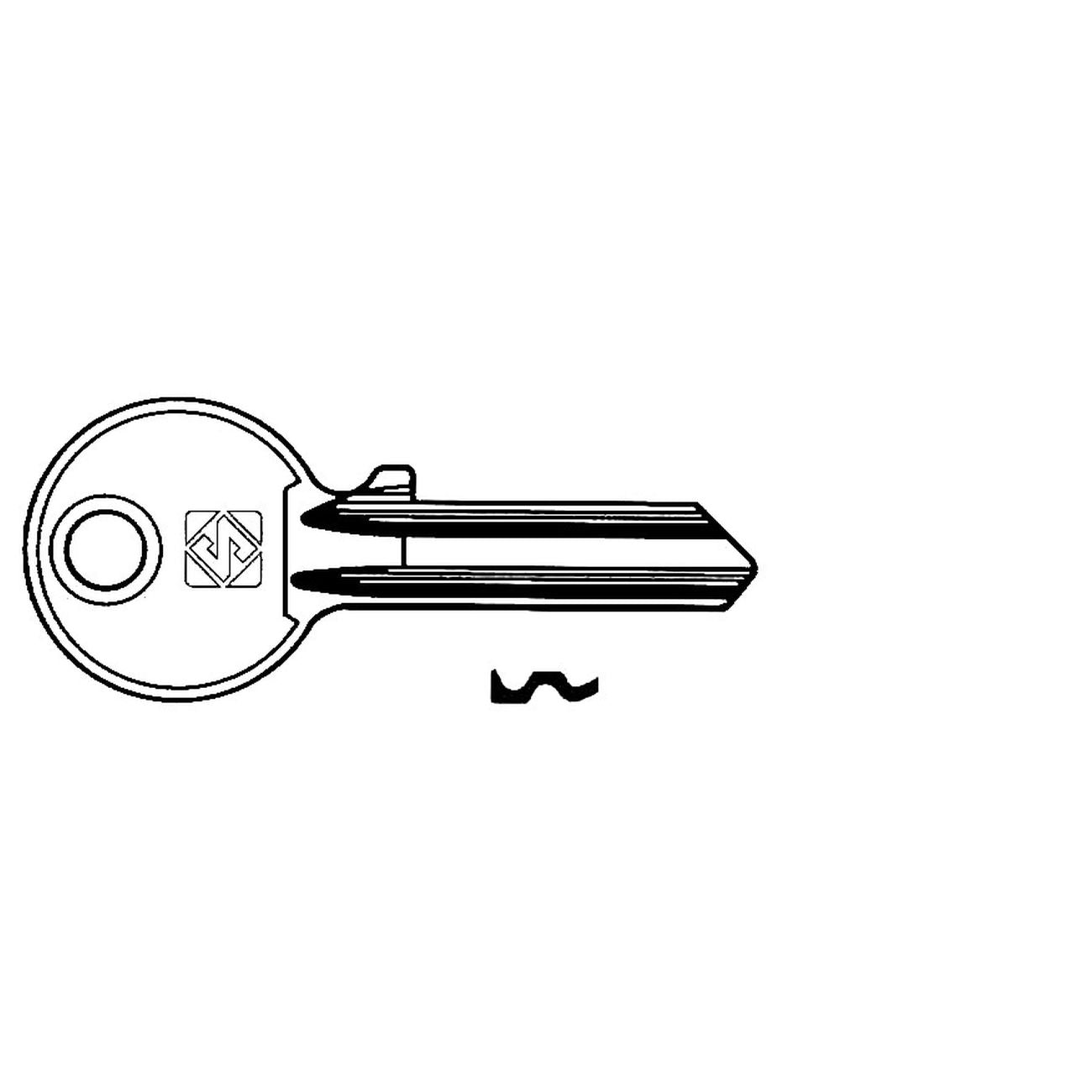 Chiavi per cilindri ala 5 spine piccole aa2r - aa2r sx - 5 pz