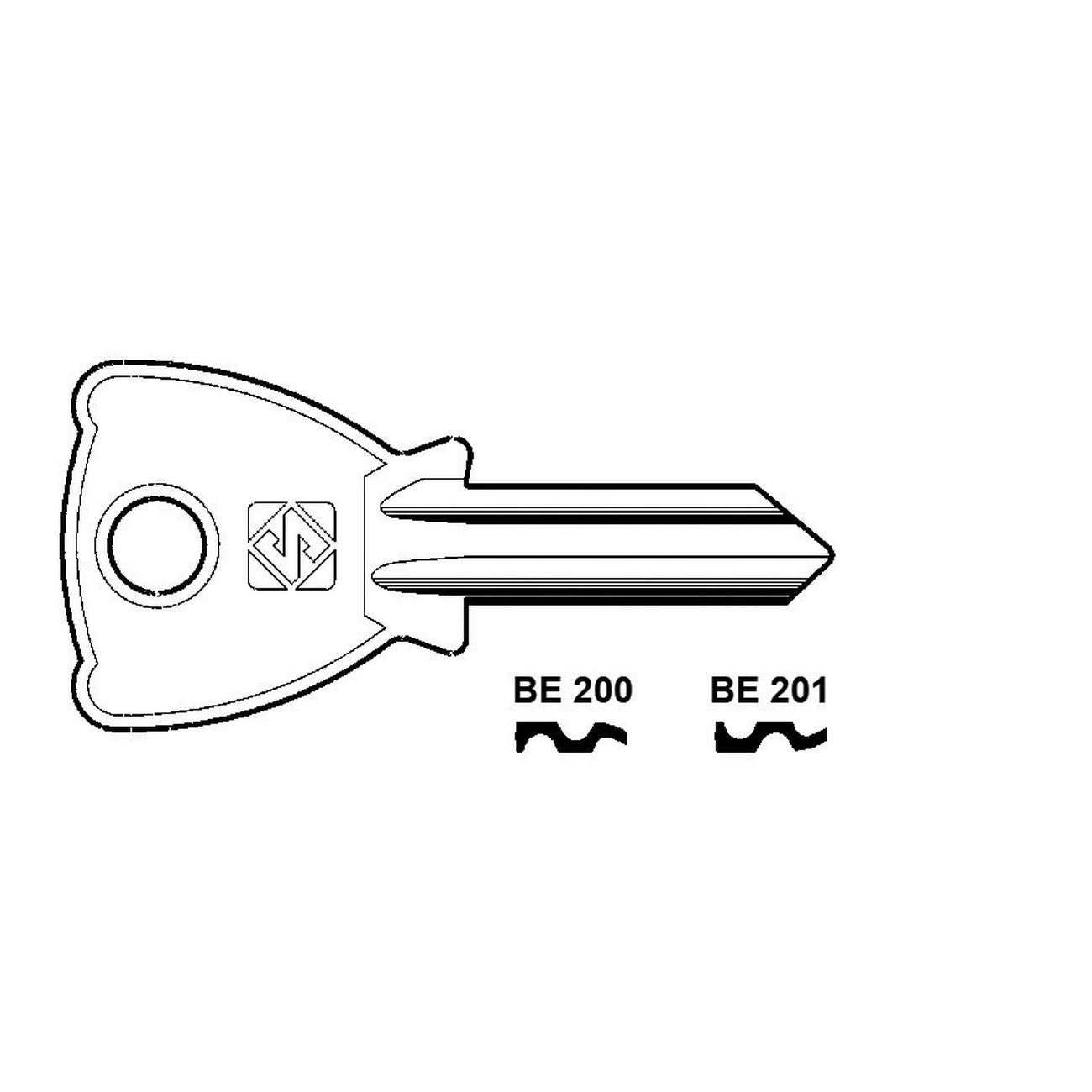 Chiavi Per Cilindri Beta 4 Spine Grandi - BE201 SX - 20 pz