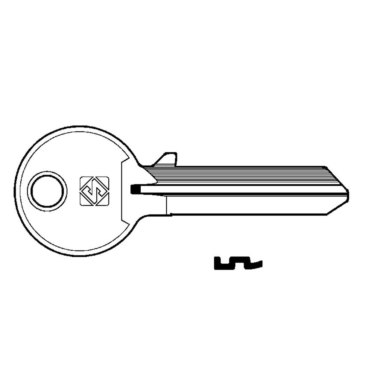 Chiavi per cilindri cisa 6 spine grandi cs501 - cs501 sx - 10 pz