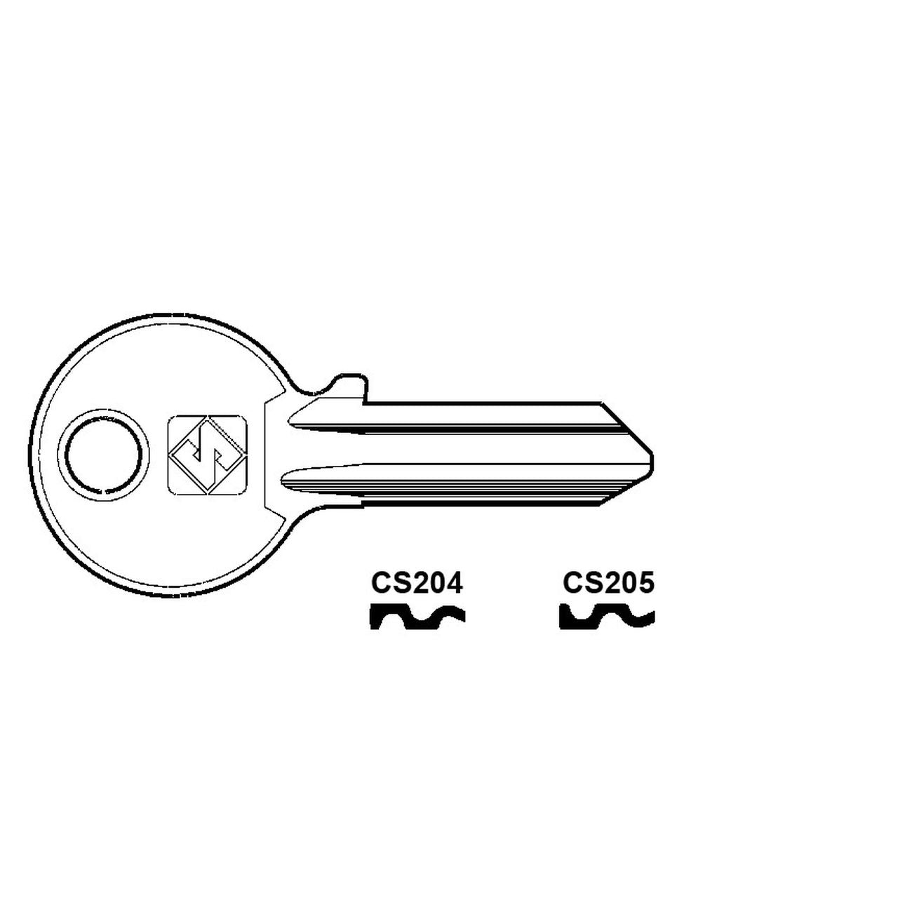 Chiavi Per Cilindri Cisa 4 Spine Grandi - CS205 SX - 20 pz