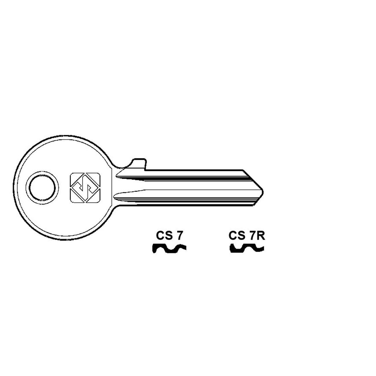 Chiavi Per Cilindri Cisa 5 Spine Piccole - CS7 DX - 50 pz