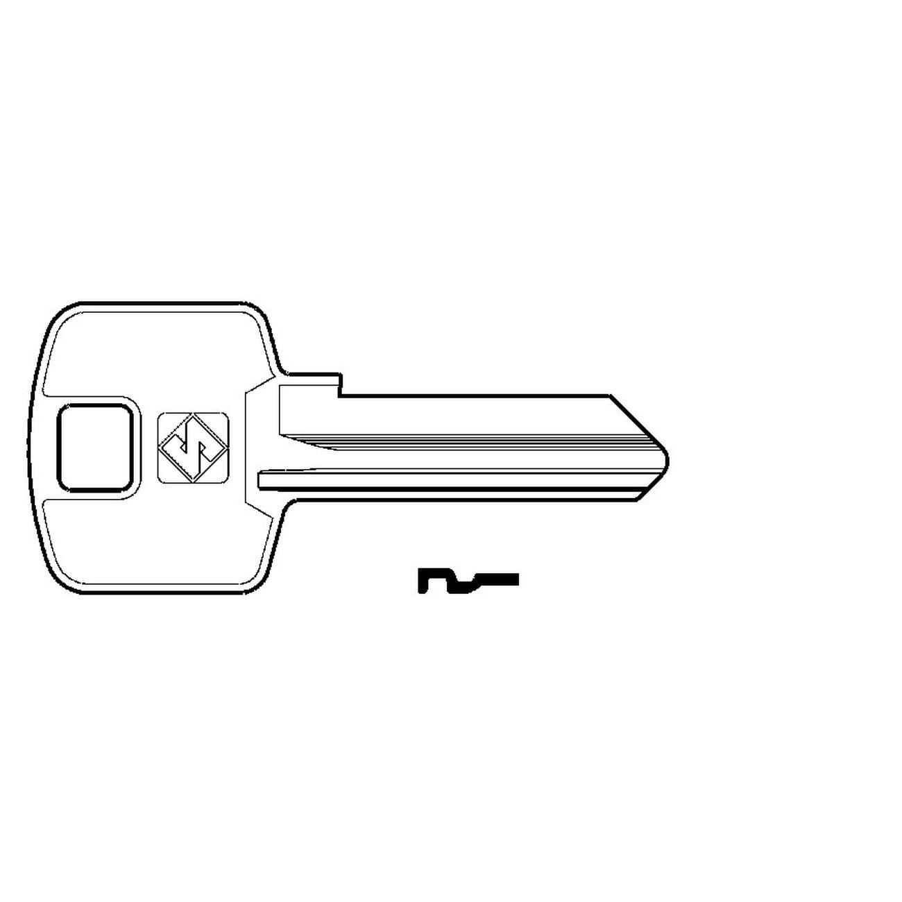 Chiavi per cilindri meroni 5 spine grandi mer8 - mer8 dx - 20 pz