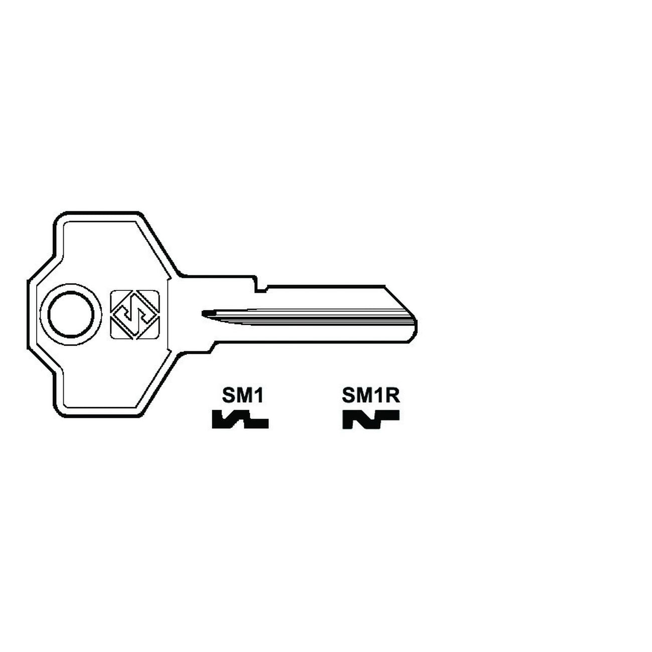 Chiavi per cilindri simeca 5 spine piccole - sm1 sx - 20 pz