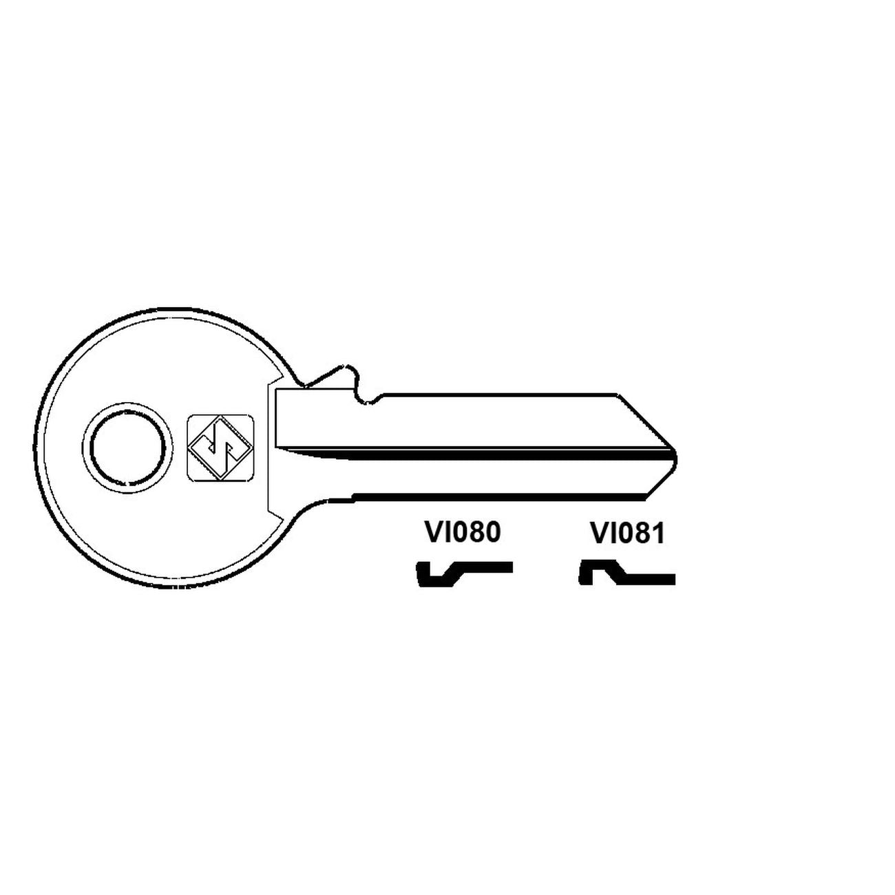 Chiavi Per Cilindri Viro 5 Spine Grandi - VI080 DX - 100 pz